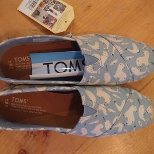 Toms 8.5 women's Alpargata Classic Burch Tundra Critters flats